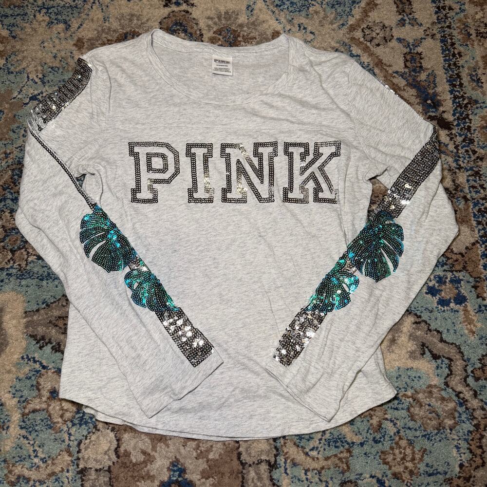 VS Pink Tropical Bling top